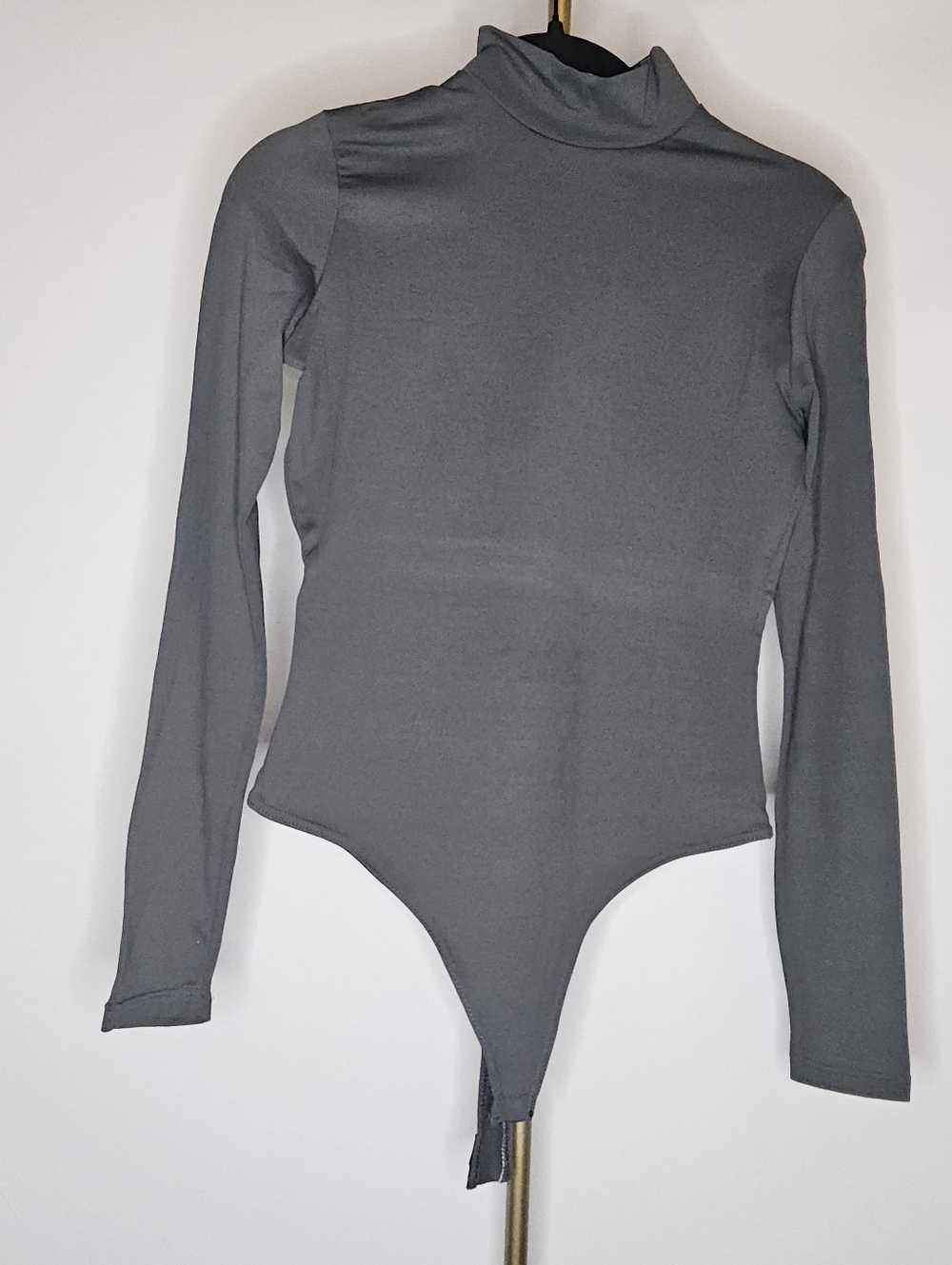 Zara Mock Neck Long Sleeve Thong Bodysuit